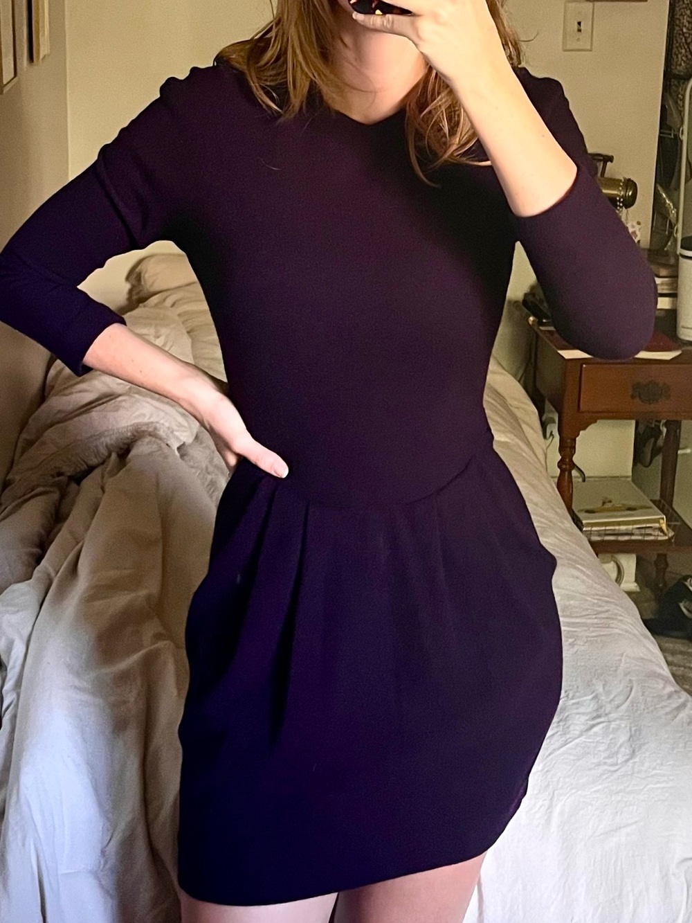 Donna Karan 100% Wool Minidress